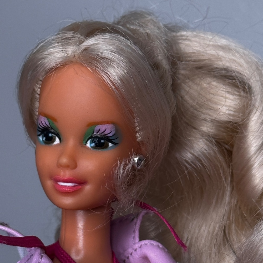 Vintage 1980s 80s 90s 1990s Barbie Doll Superstar Costume Ball Custom Brown Eyes - Picture 11 of 11
